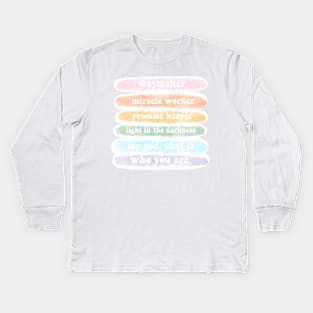 waymaker lyrics Kids Long Sleeve T-Shirt